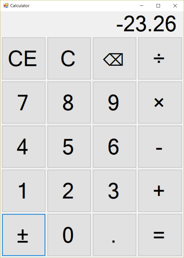 Calculator example